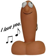 pratende sleutelhanger penis
